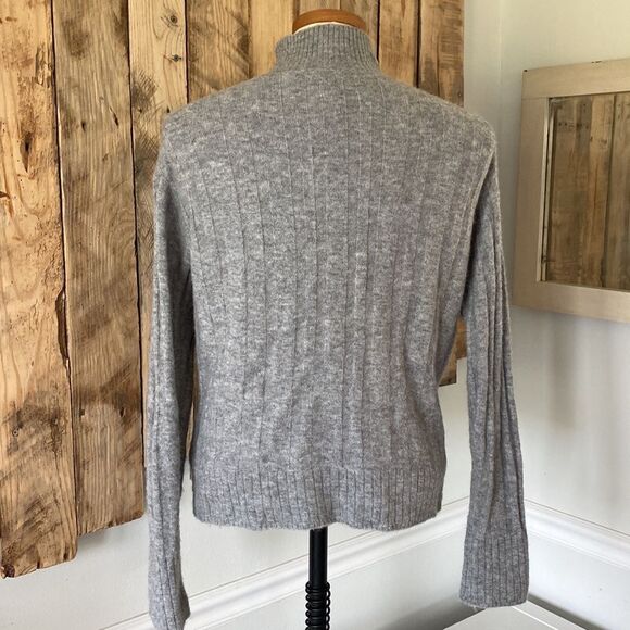 J. Crew Merino Wool Alpaca‎ Cable Knit Mock Neck Sweater In Super Soft Yarn - Picture 4 of 11